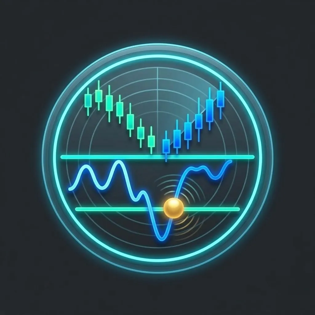 Concept illustration of RSI-2 leaving a short-term extreme while price stabilizes